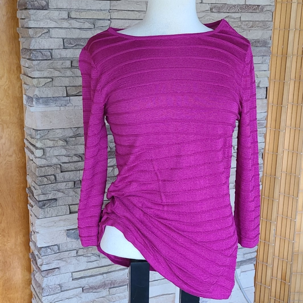 Bright Fuschia ribbed tunic